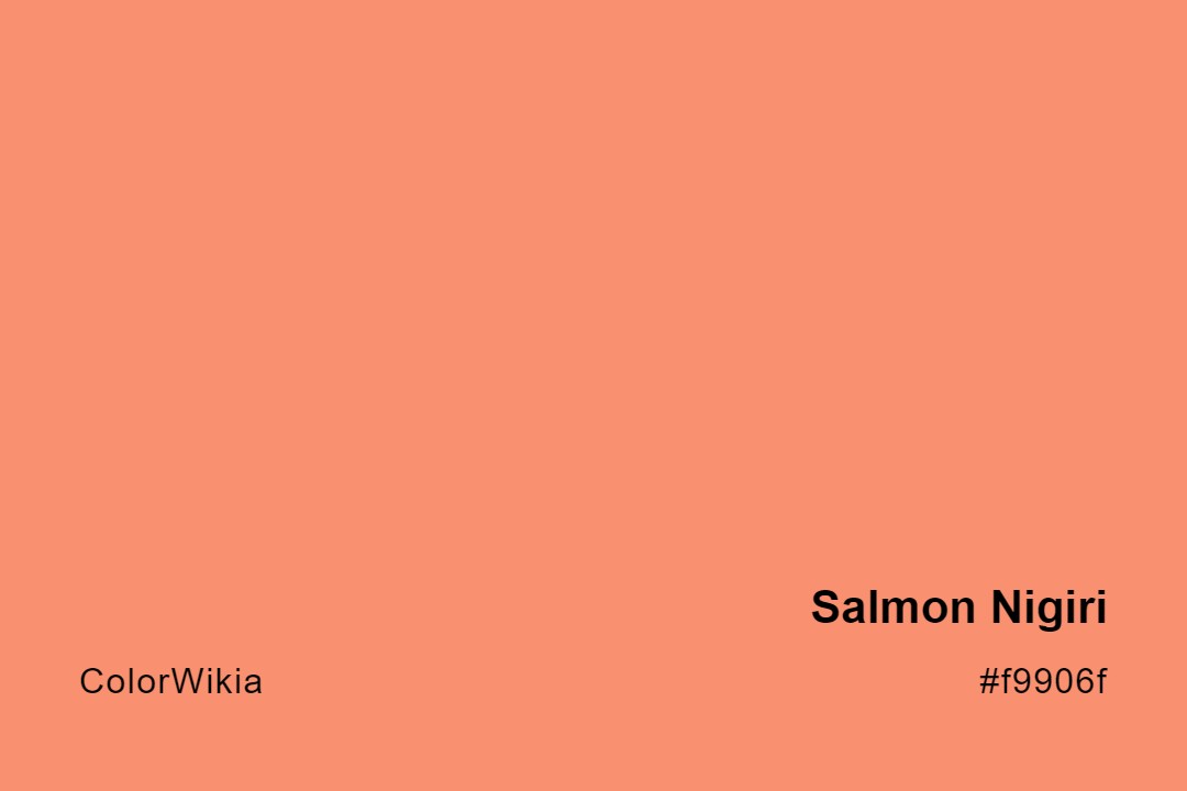 salmon nigiri color f9906f