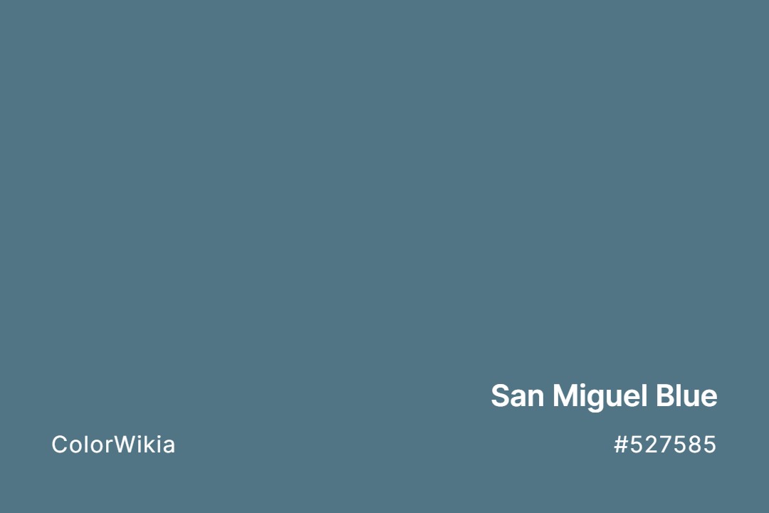 San Miguel Blue Color – #527585: Codes and Complete Breakdown