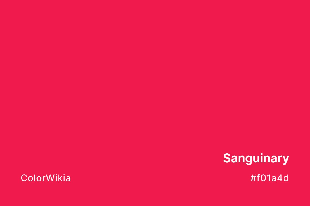 Sanguinary Color – #f01a4d: Codes and Complete Breakdown
