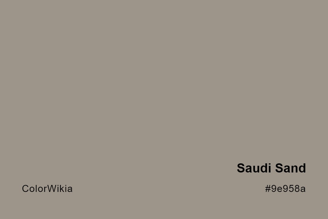 Saudi Sand Color – #9e958a: Codes and Complete Breakdown