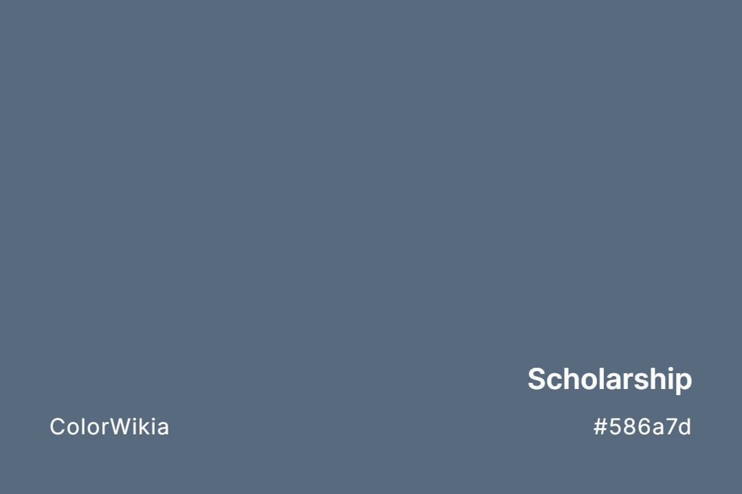Scholarship Color – #586a7d: Codes and Complete Breakdown