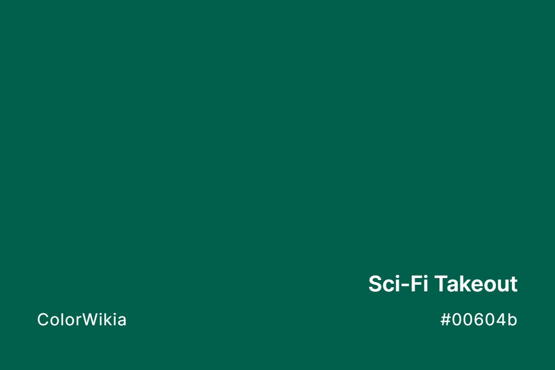 Sci-Fi Takeout Color – #00604b: Codes and Complete Breakdown