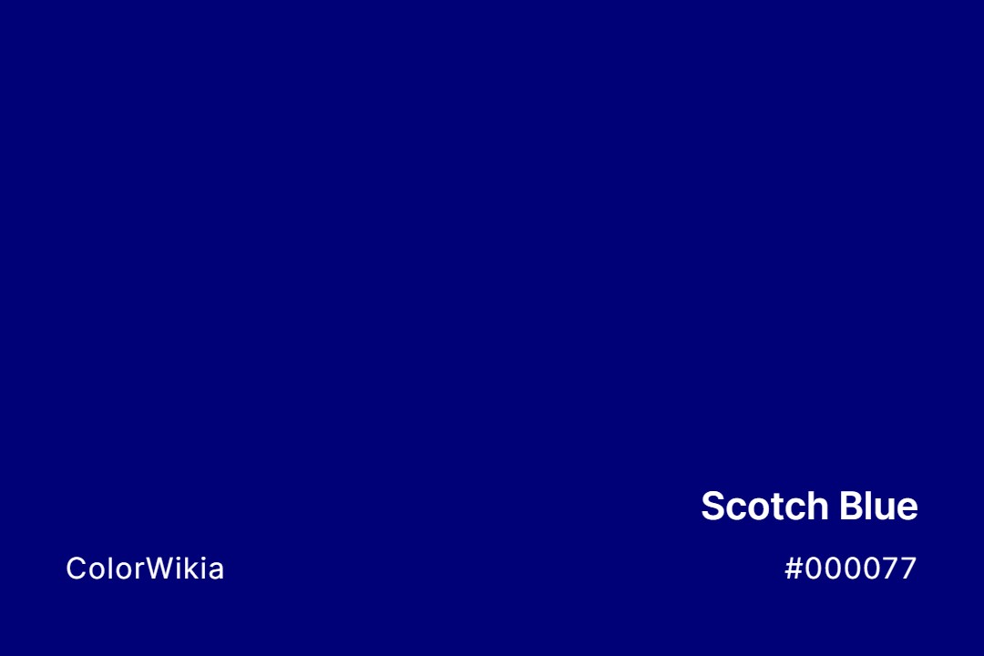 scotch blue color 000077