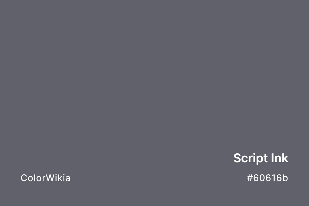 script ink color 60616b