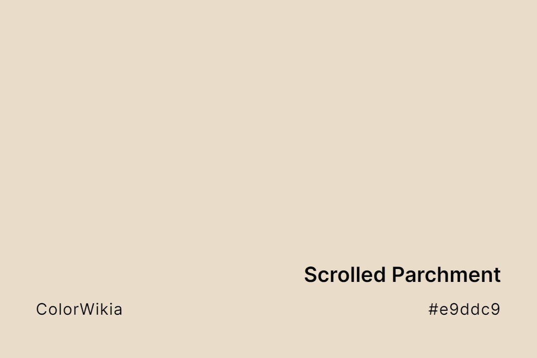 scrolled parchment color e9ddc9