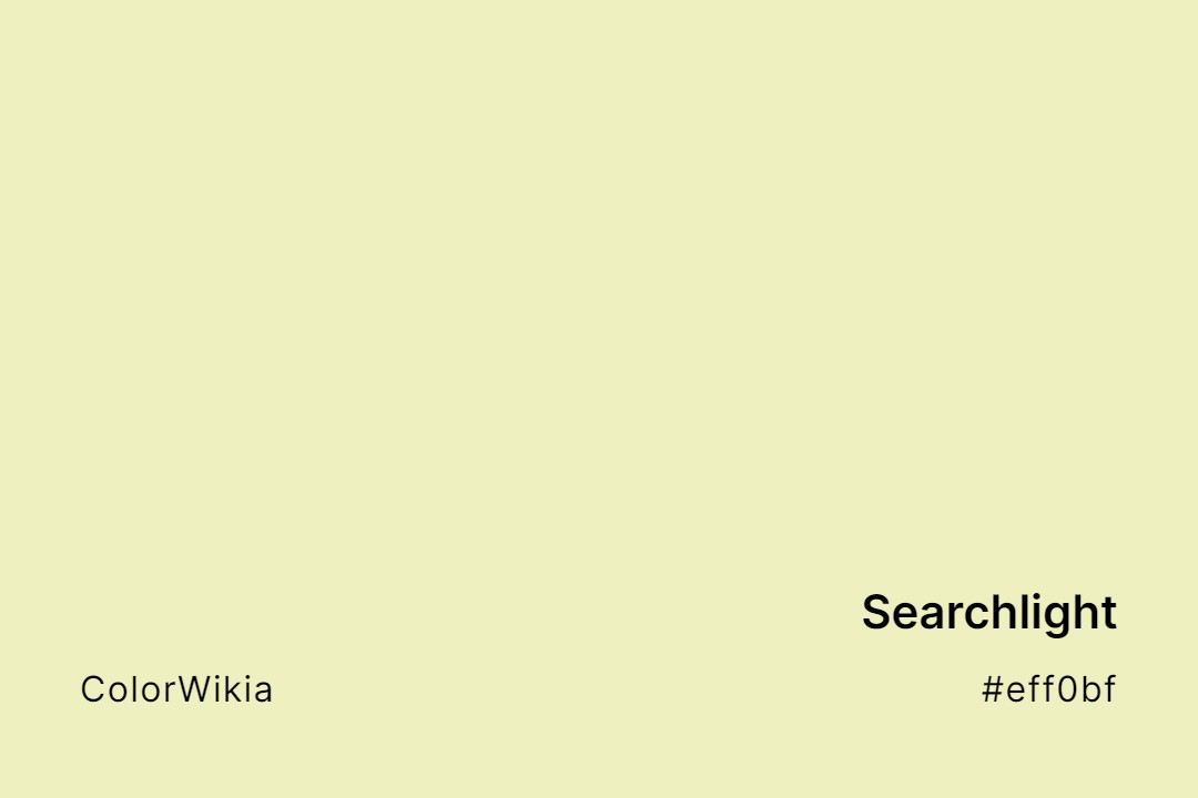 Searchlight Color – #eff0bf: Codes and Complete Breakdown