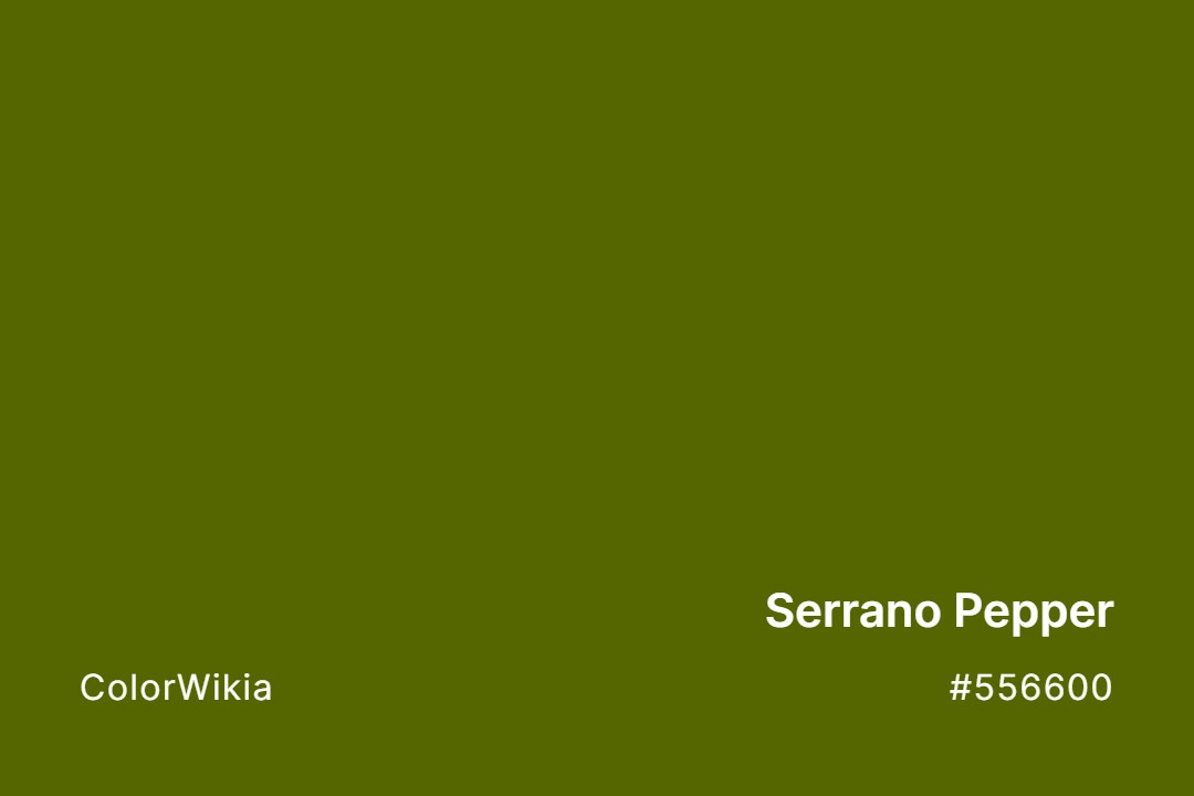 serrano pepper color 556600