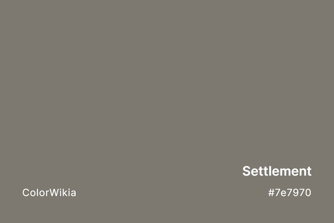 Settlement Color – #7e7970: Codes and Complete Breakdown
