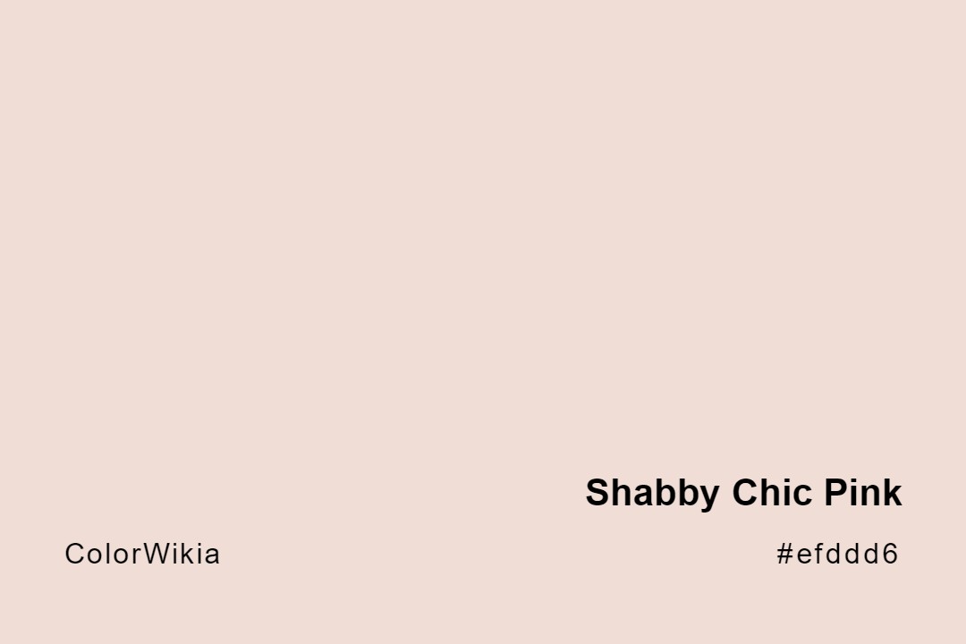 shabby chic pink color efddd6