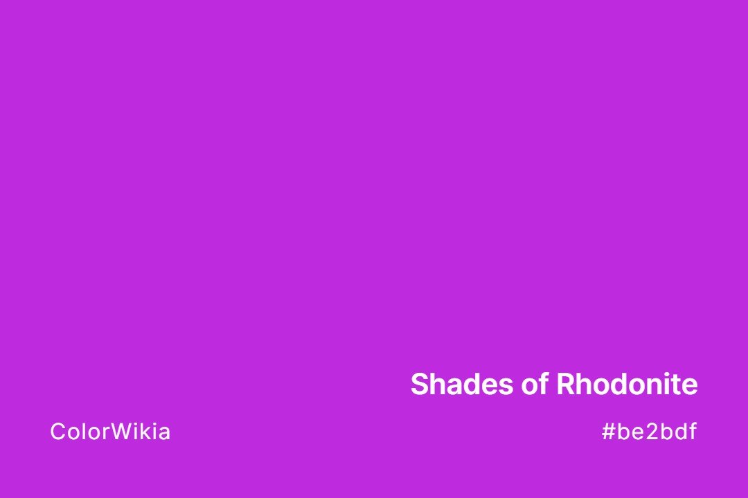 Shades of Rhodonite Color – #be2bdf: Codes and Complete Breakdown