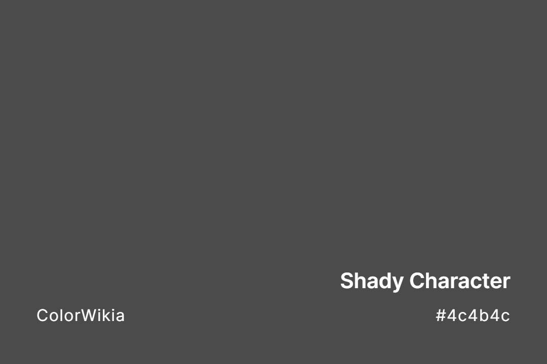 Shady Character Color – #4c4b4c: Codes and Complete Breakdown