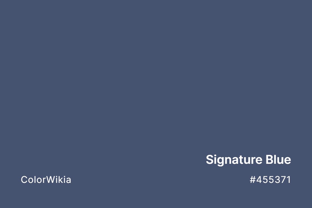 Signature Blue Color – #455371: Codes and Complete Breakdown