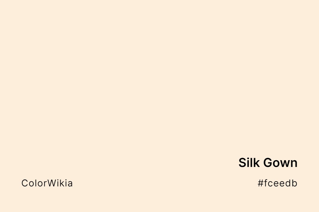 silk gown color fceedb
