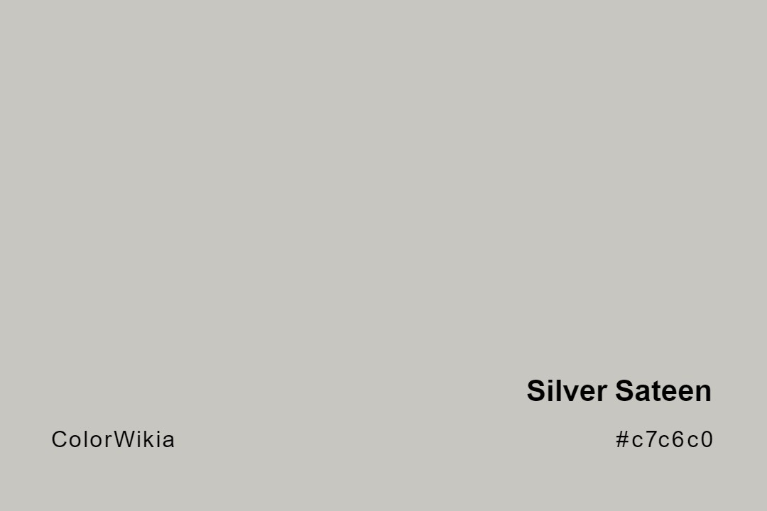 Silver Sateen Color – #c7c6c0: Codes and Complete Breakdown