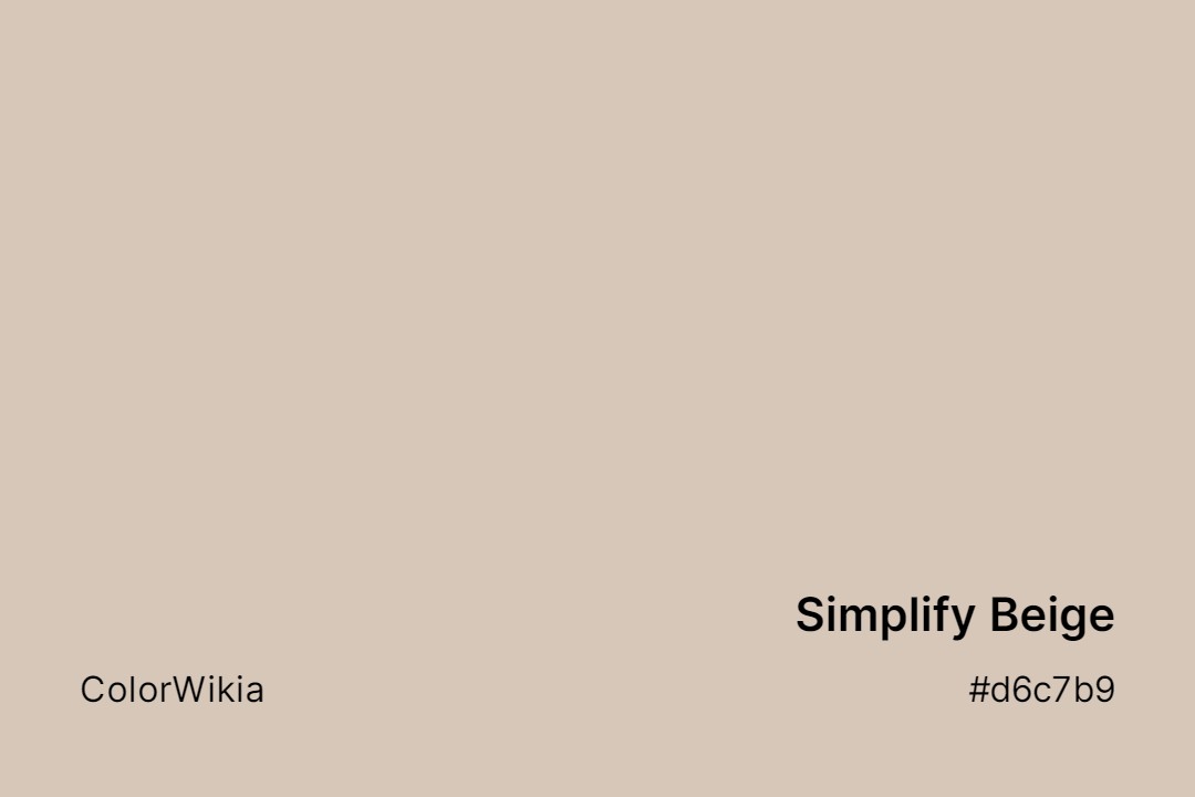 Simplify Beige Color – #d6c7b9: Codes and Complete Breakdown