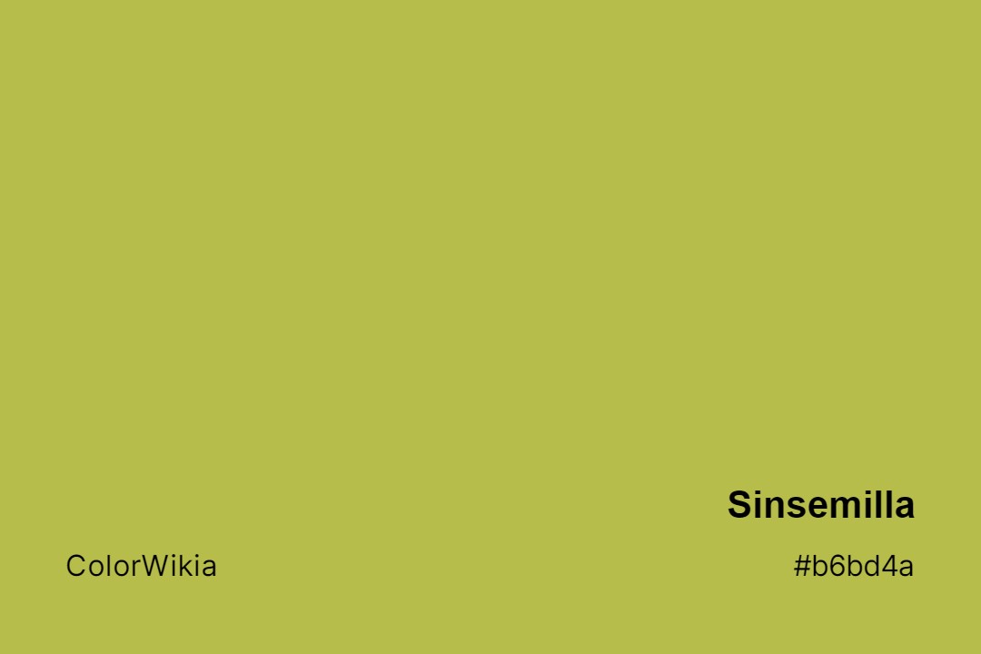 Sinsemilla Color – #b6bd4a: Codes and Complete Breakdown