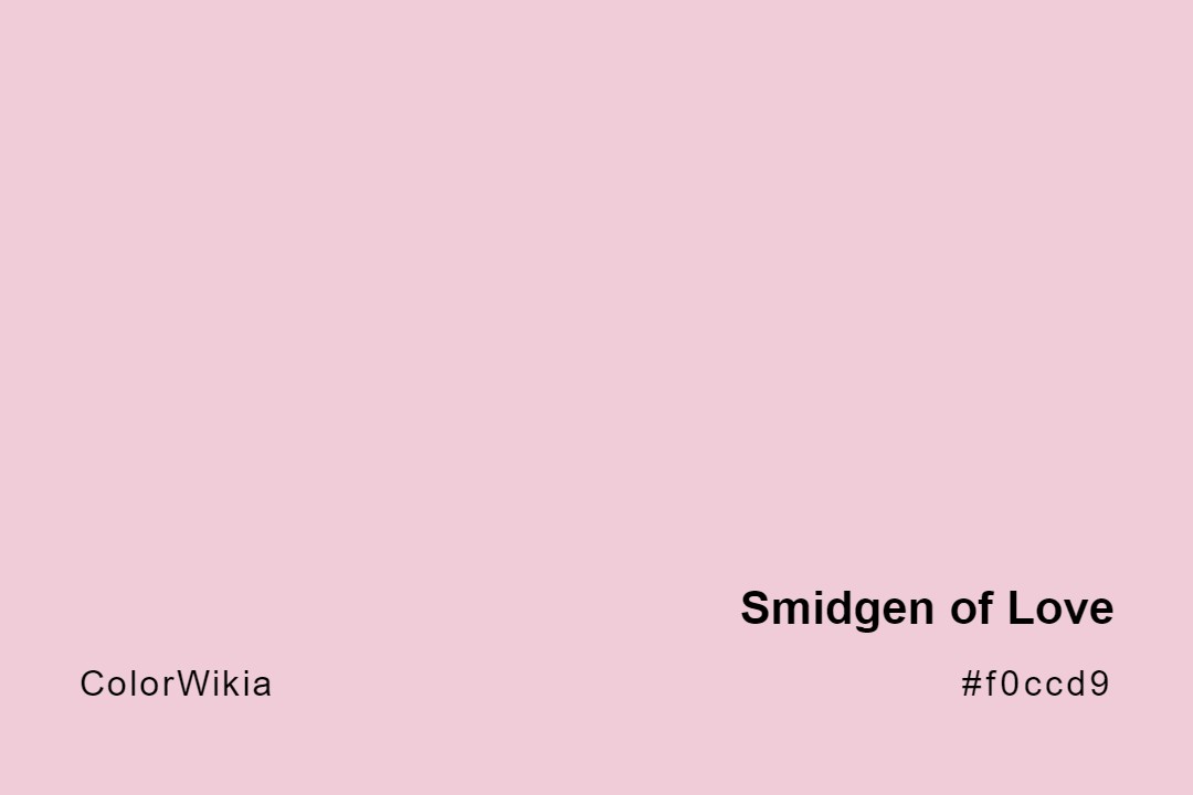 smidgen of love color f0ccd9