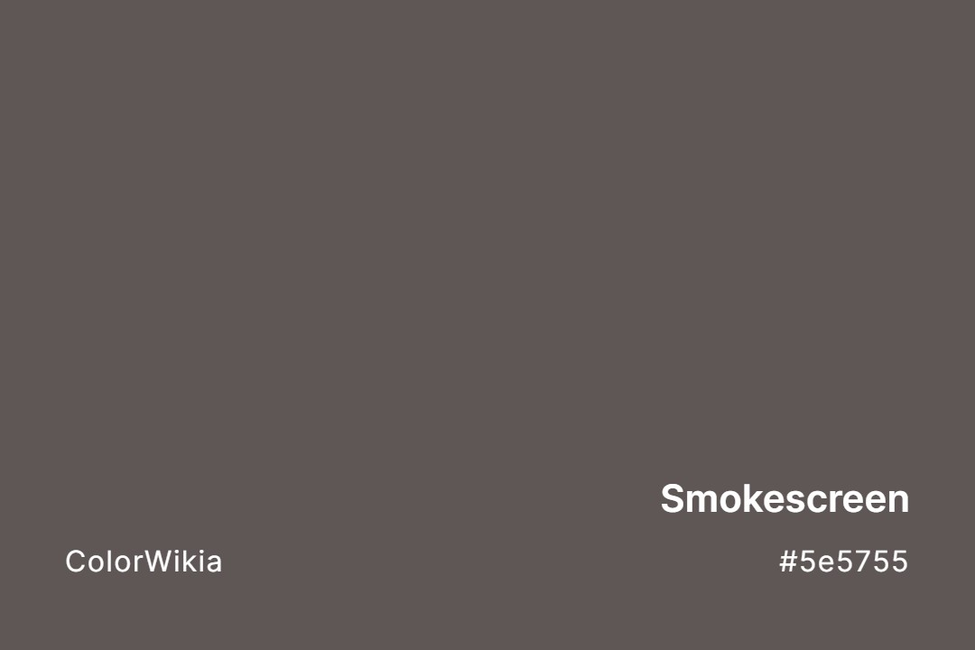 Smokescreen Color – #5e5755: Codes and Complete Breakdown