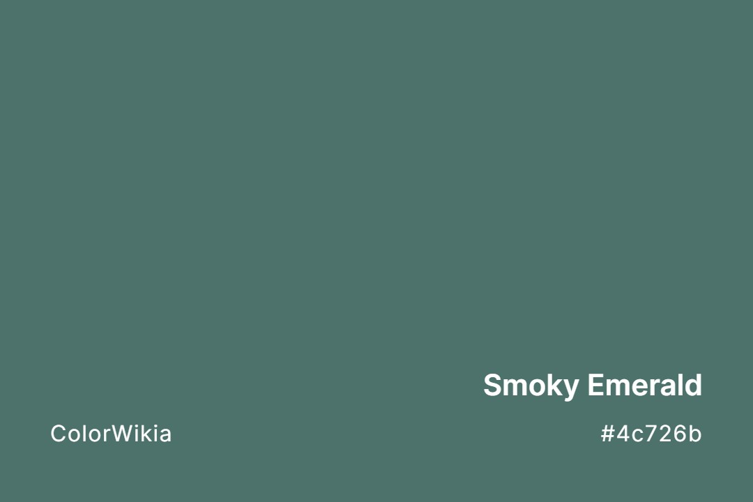 smoky emerald color 4c726b