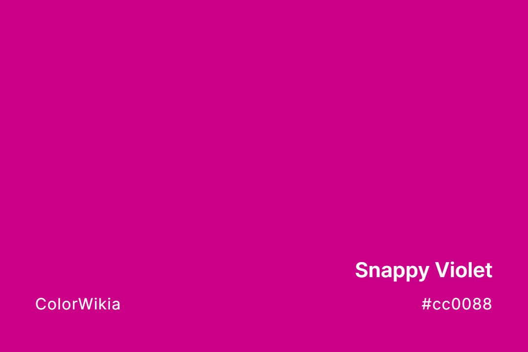 Snappy Violet Color – #cc0088: Codes and Complete Breakdown