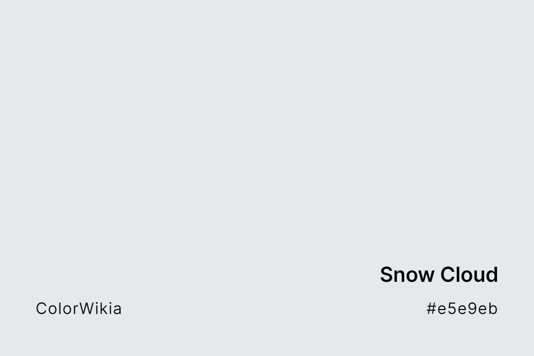 Snow Cloud Color – #e5e9eb: Codes and Complete Breakdown