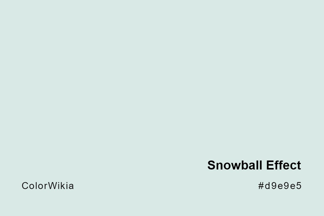 Snowball Effect Color – #d9e9e5: Codes and Complete Breakdown