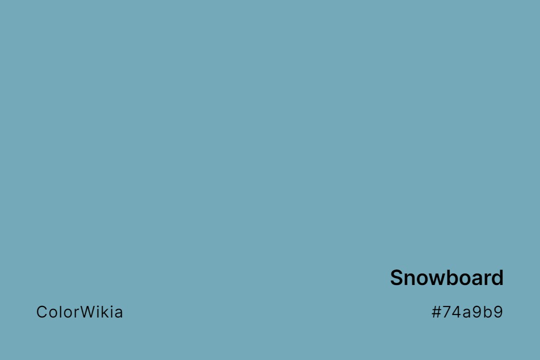 Snowboard Color – #74a9b9: Codes and Complete Breakdown