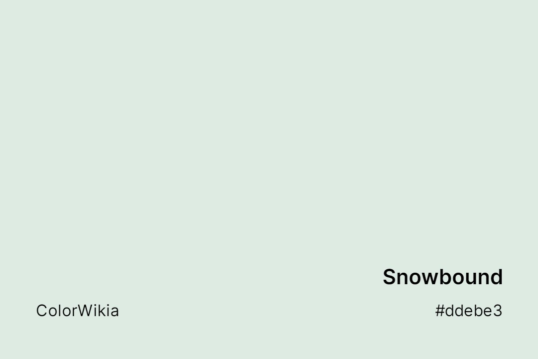 Snowbound Color – #ddebe3: Codes and Complete Breakdown