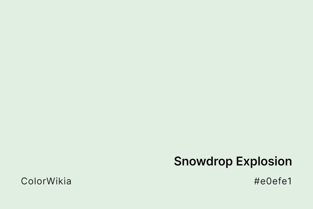 Snowdrop Explosion Color – #e0efe1: Codes and Complete Breakdown