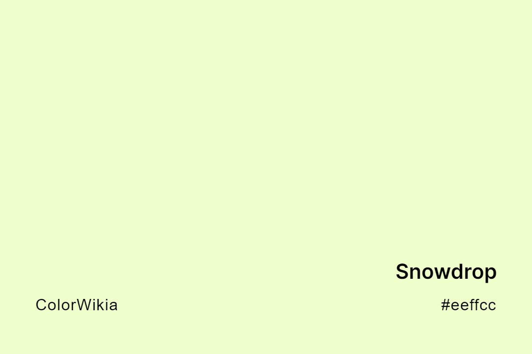 Snowdrop Color – #eeffcc: Codes and Complete Breakdown