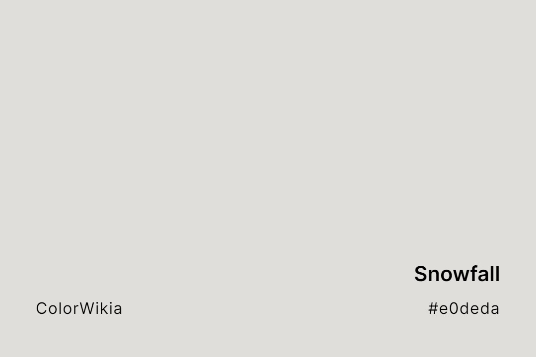 Snowfall Color – #e0deda: Codes and Complete Breakdown