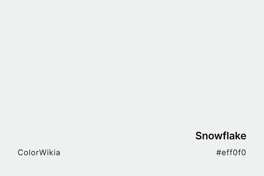 Snowflake Color – #eff0f0: Codes and Complete Breakdown