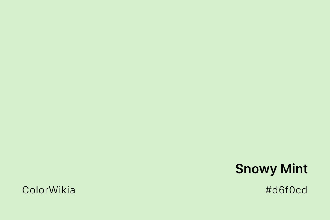 snowy mint color d6f0cd