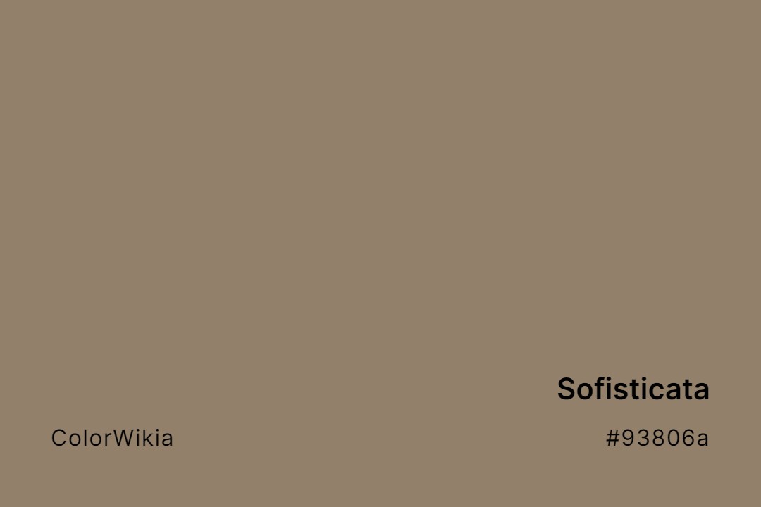 Sofisticata Color – #93806a: Codes and Complete Breakdown