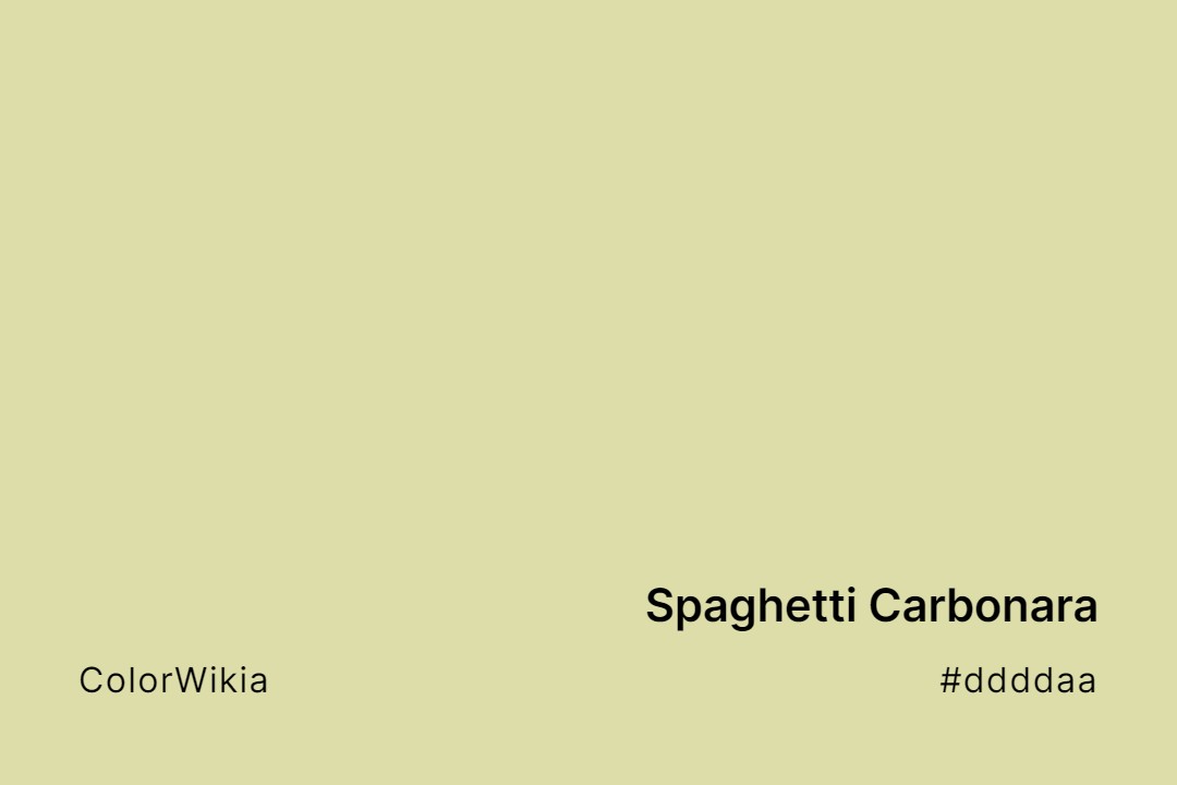 spaghetti carbonara color ddddaa