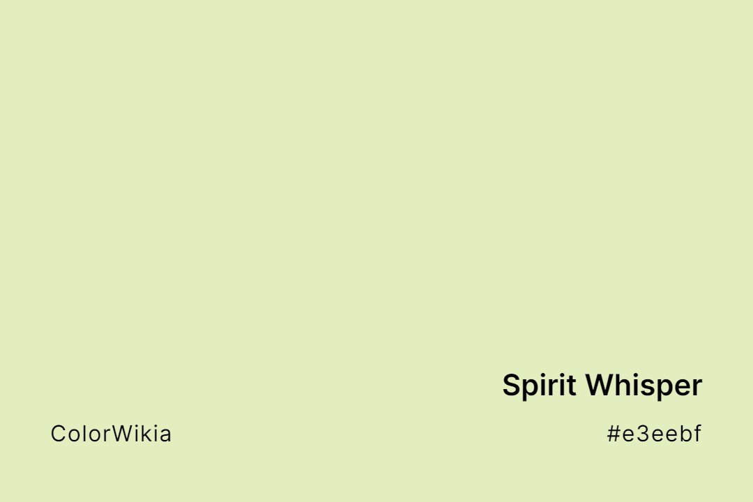 spirit whisper color e3eebf