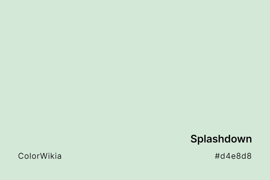 Splashdown Color – #d4e8d8: Codes and Complete Breakdown