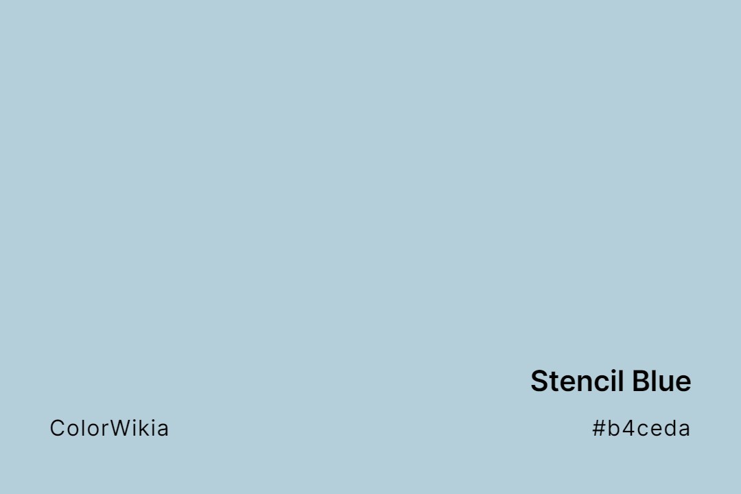 Stencil Blue Color – #b4ceda: Codes and Complete Breakdown