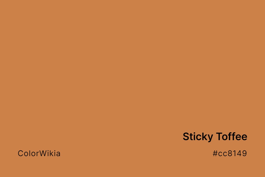 sticky toffee color cc8149