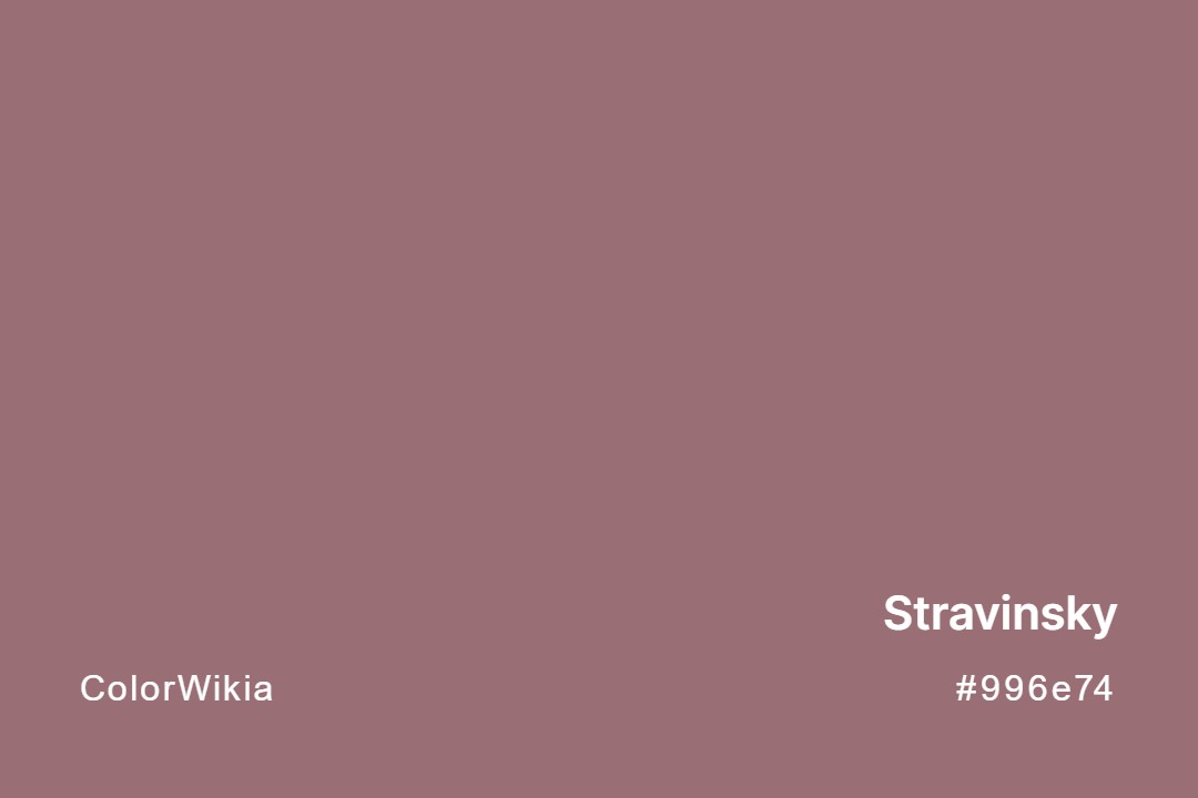Stravinsky Color – #996e74: Codes and Complete Breakdown