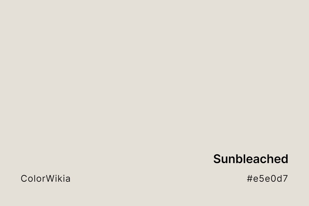 Sunbleached Color – #e5e0d7: Codes and Complete Breakdown
