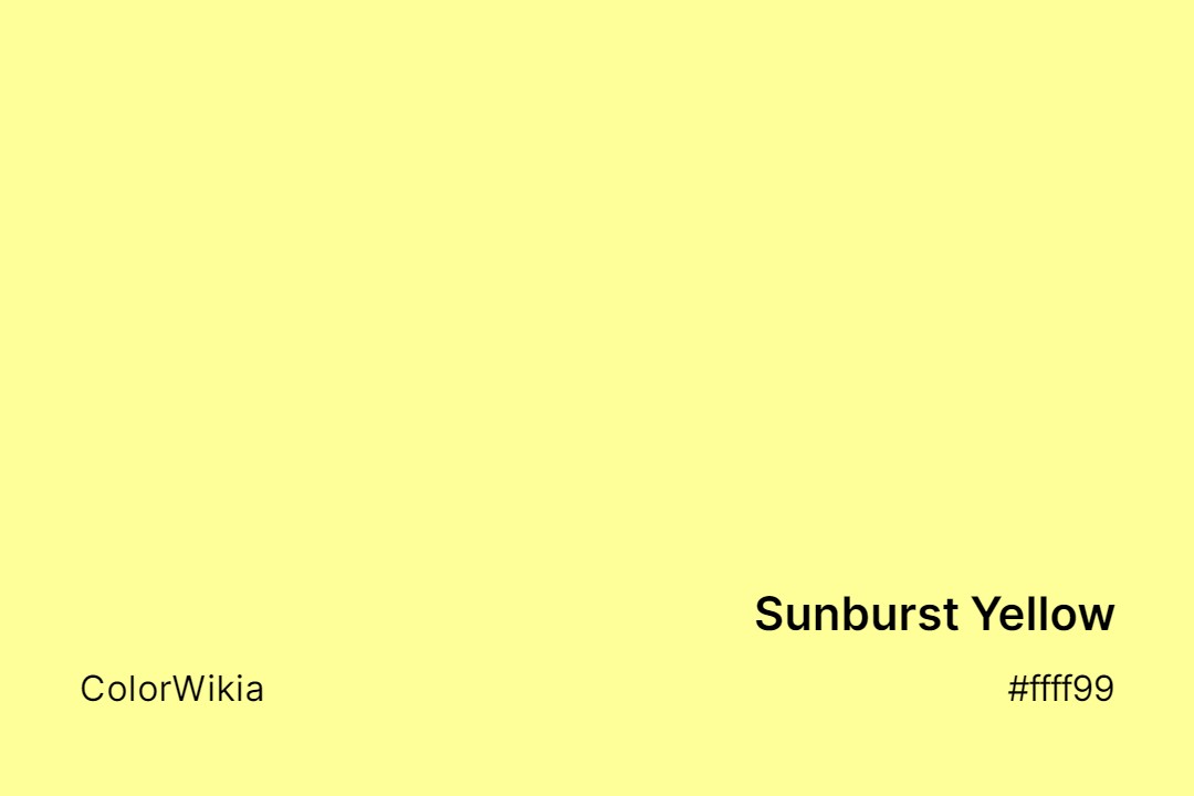 sunburst yellow color ffff99