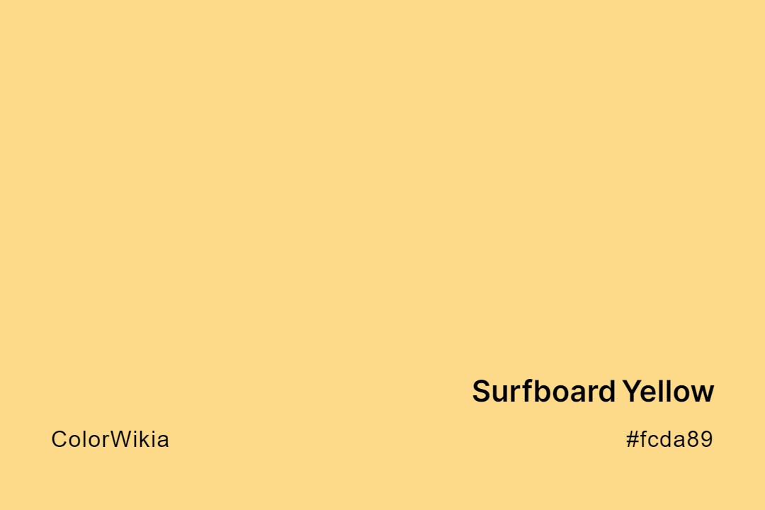 Surfboard Yellow Color – #fcda89: Codes and Complete Breakdown