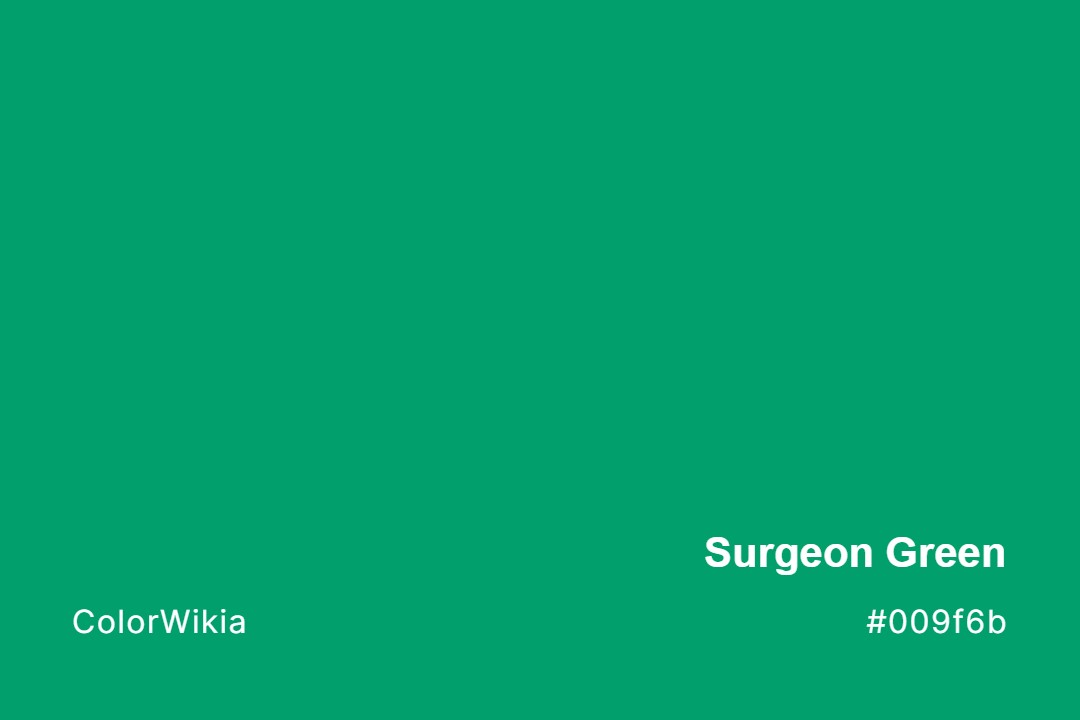 Surgeon Green Color – #009f6b: Codes and Complete Breakdown