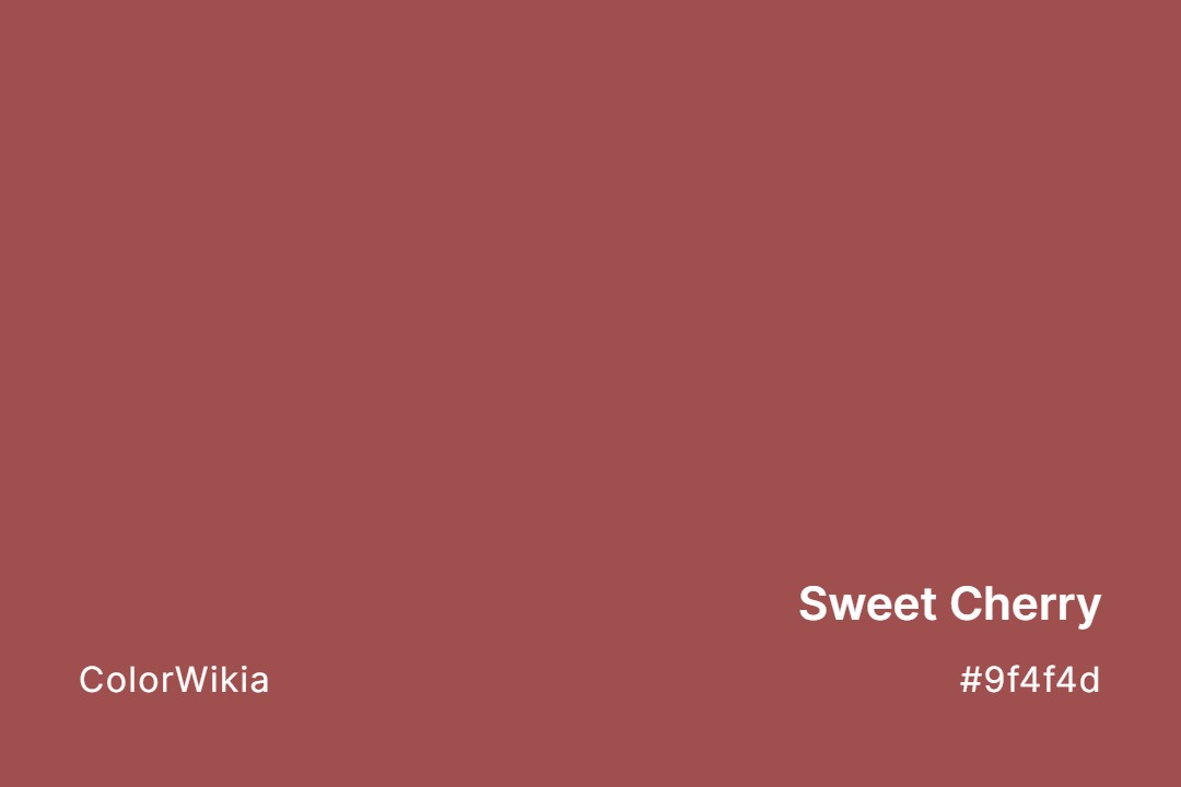 sweet cherry color 9f4f4d