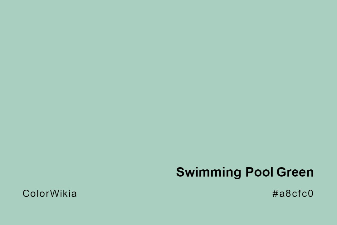 swimming pool green color a8cfc0