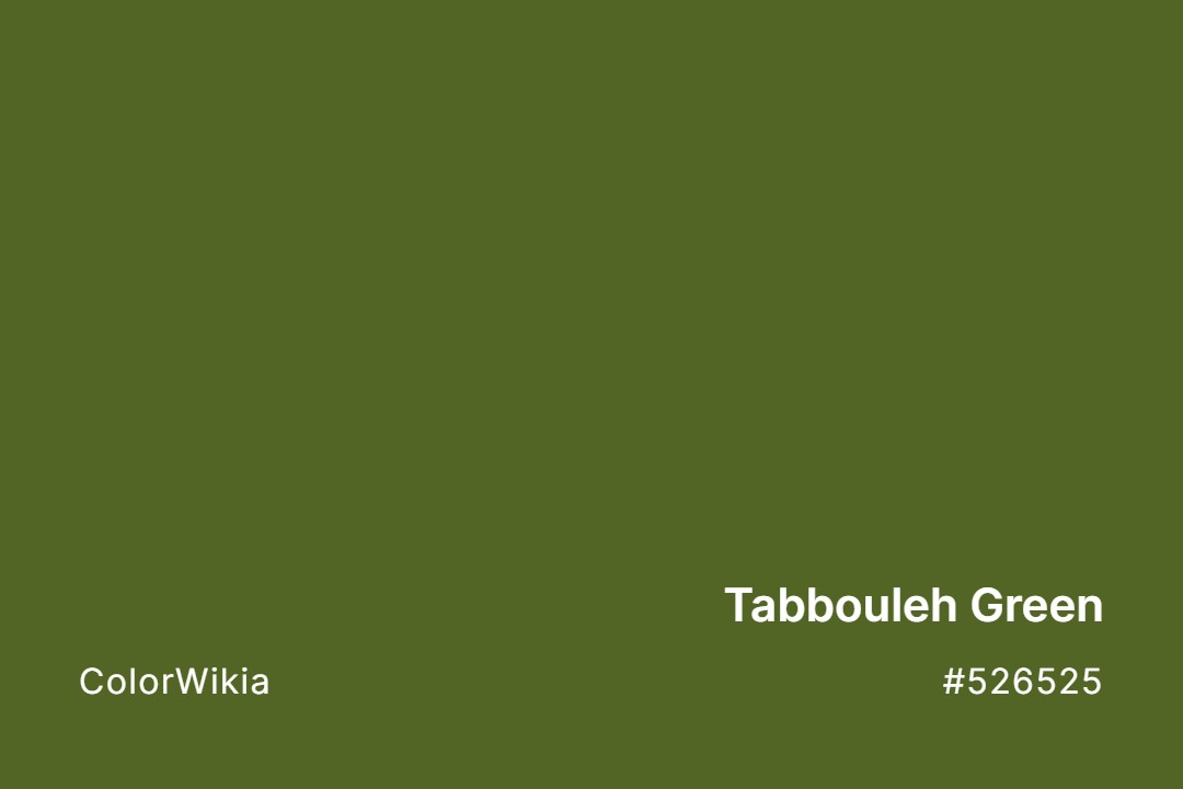Tabbouleh Green Color – #526525: Codes and Complete Breakdown