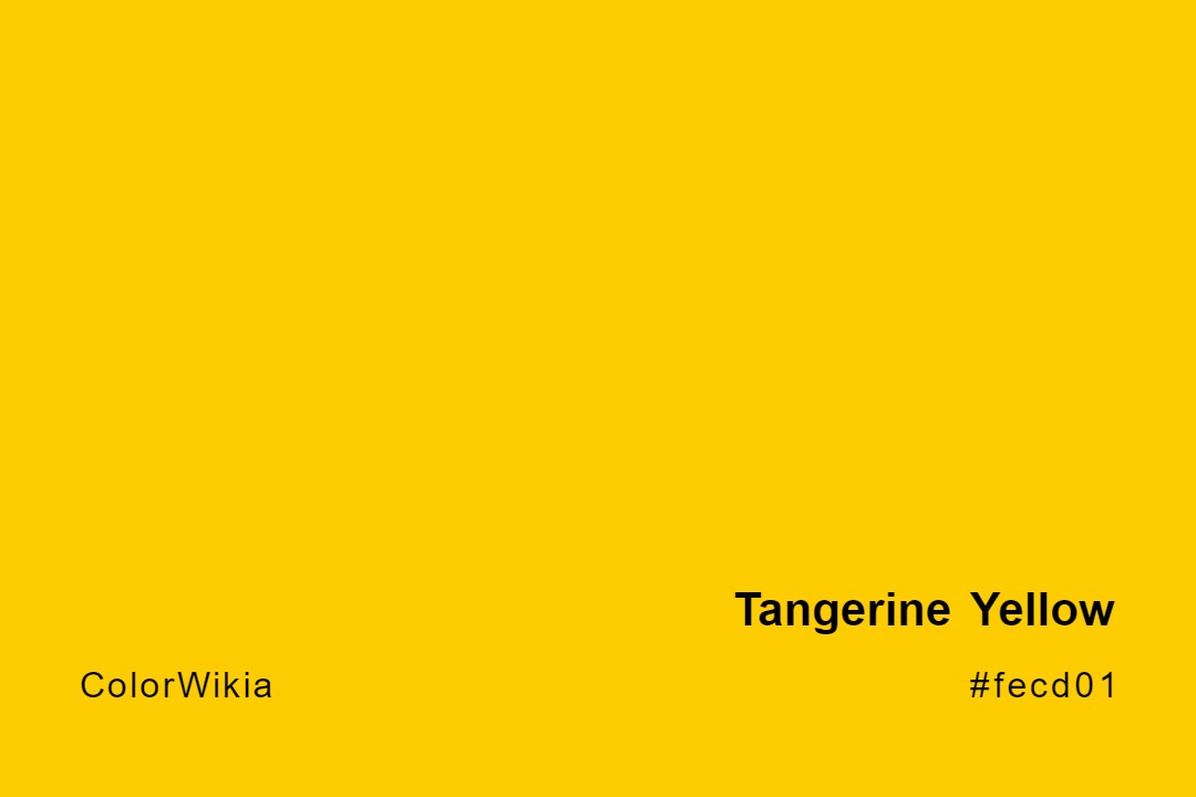 tangerine yellow color fecd01