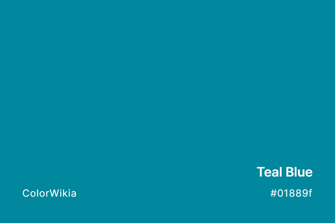 Teal Blue Color – #01889f: Codes and Complete Breakdown