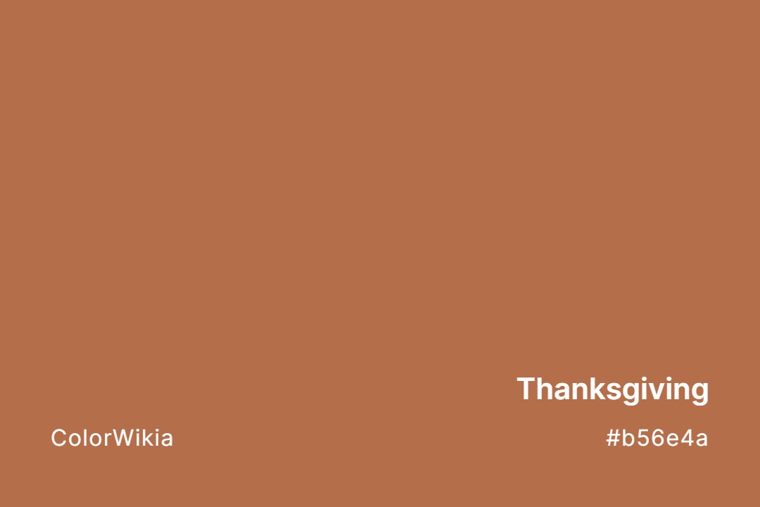 Thanksgiving Color – #b56e4a: Codes and Complete Breakdown